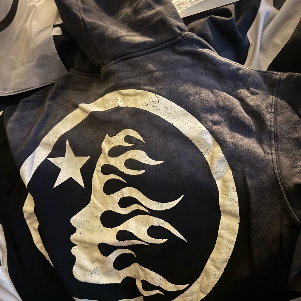 Black Hoodie with White Graphic